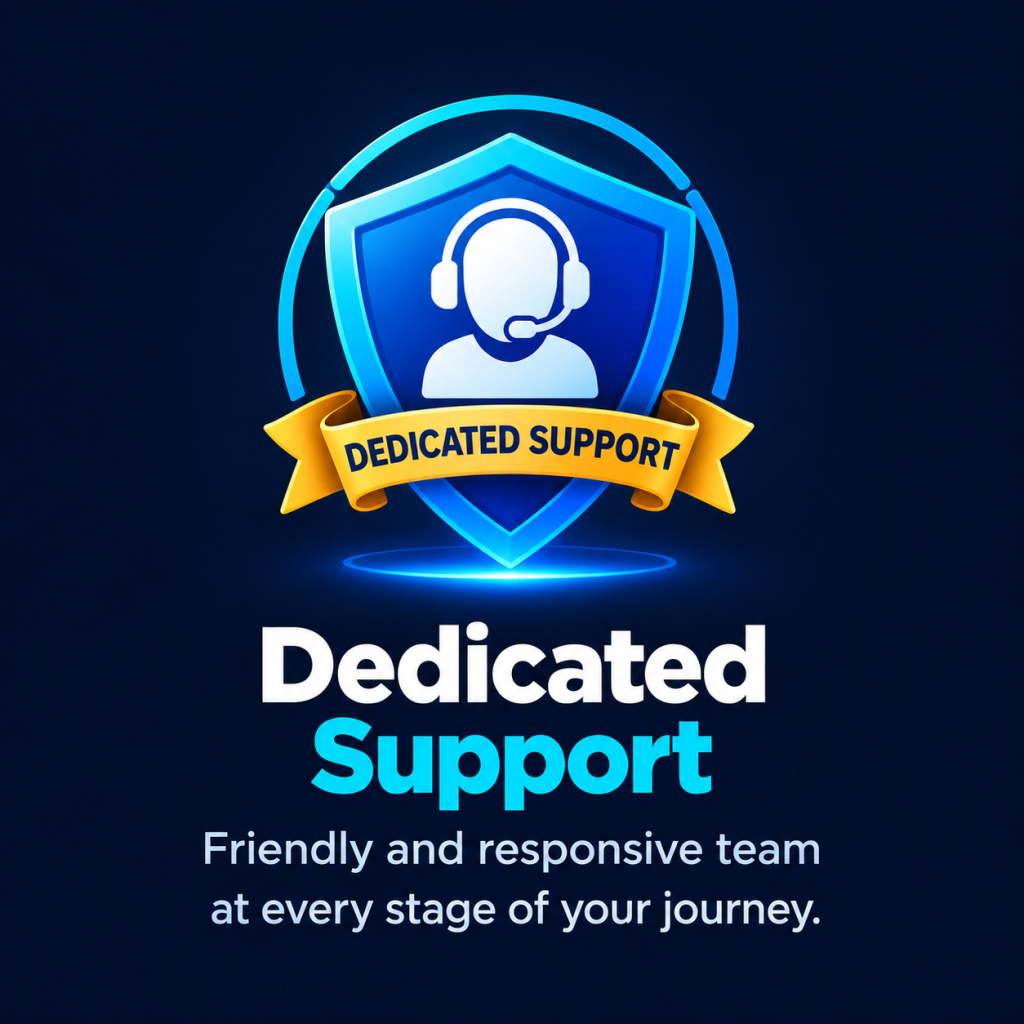 Dedicated Support Friendly and responsive team at every stage of your journey.